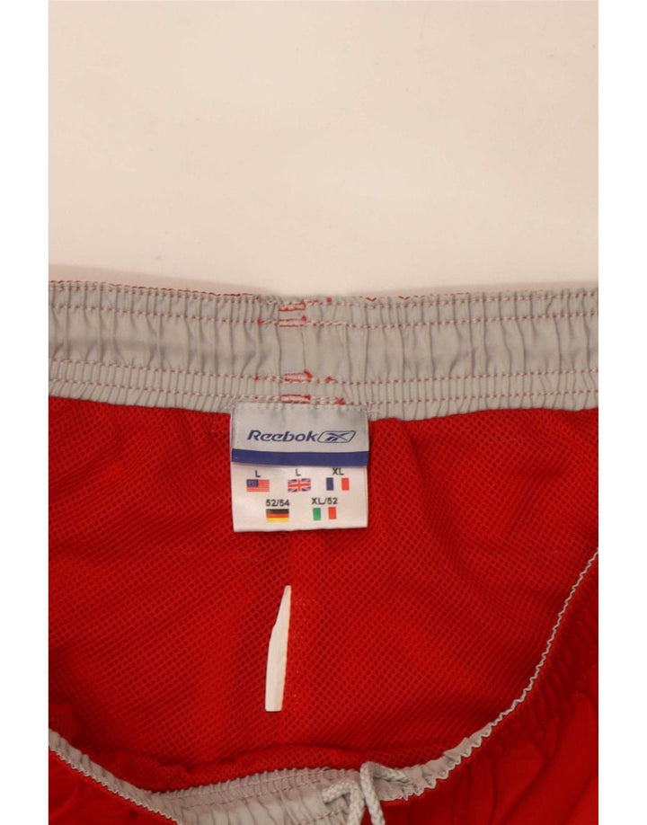 Reebok Mens Capri Tracksuit Trousers Large  Red