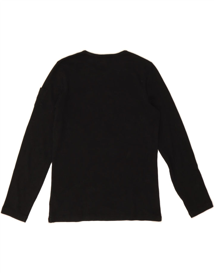 RALPH LAUREN Womens Top Long Sleeve UK 14 Medium Black Cotton Vintage Ralph Lauren and Second-Hand Ralph Lauren from Messina Hembry 