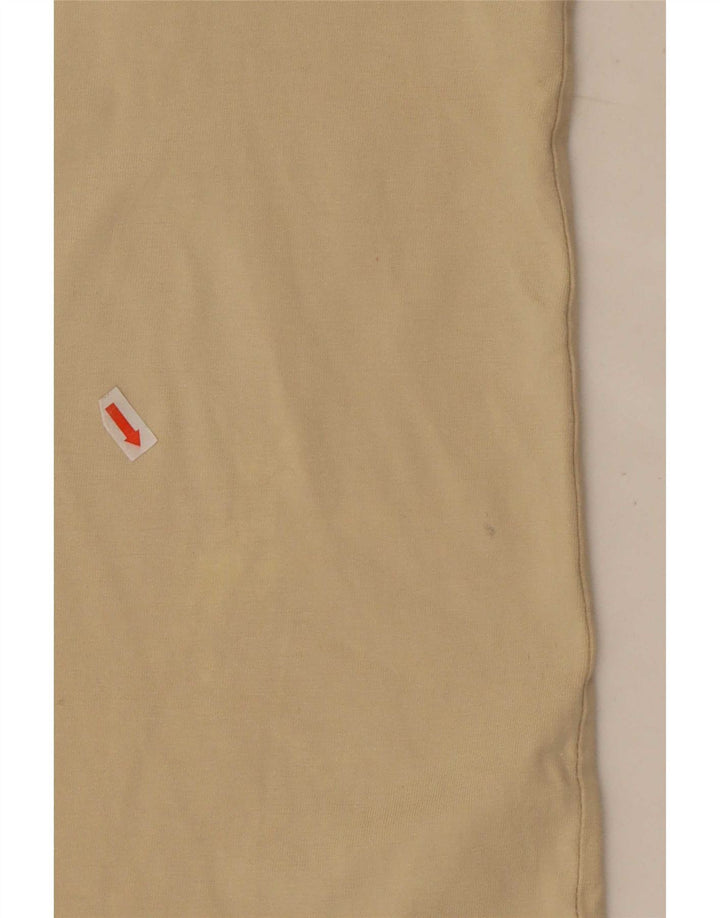 Vintage Mens Short Sleeve Military Pullover Shirt Large Beige