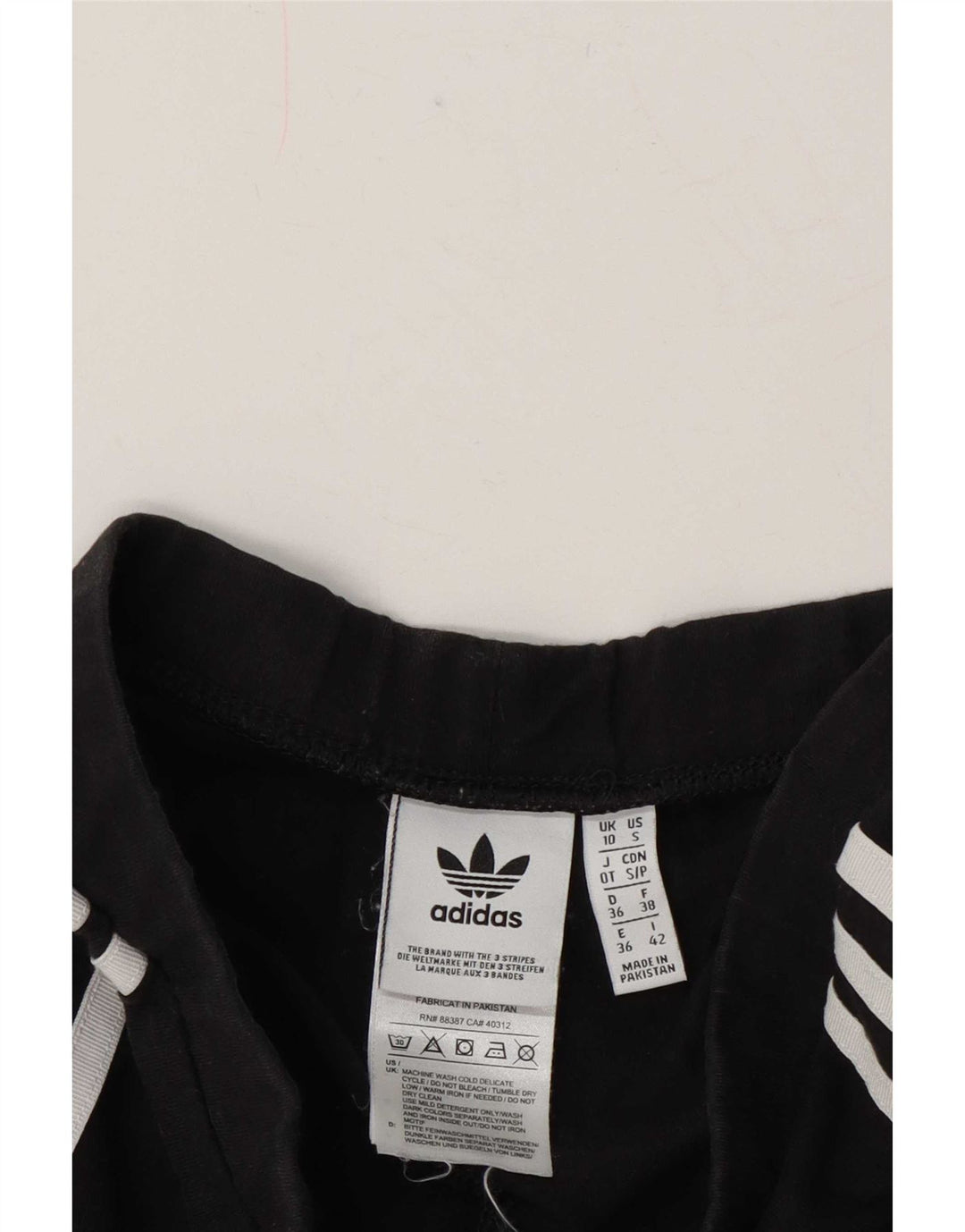 Adidas Womens Leggings UK 10 Small Black Cotton