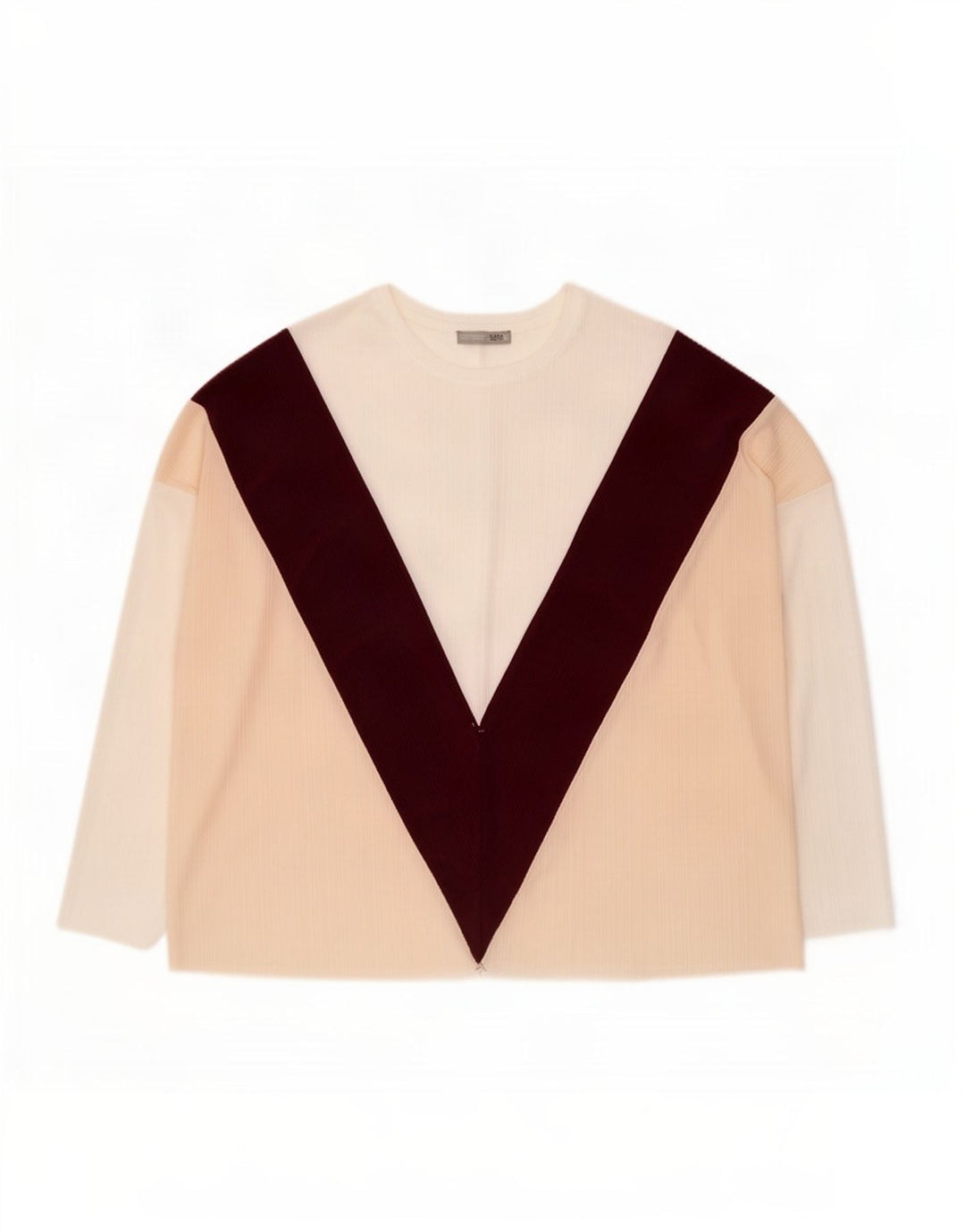 Zara Womens Oversized Top 3/4 Sleeve UK 14 Medium Multicoloured Colourblock