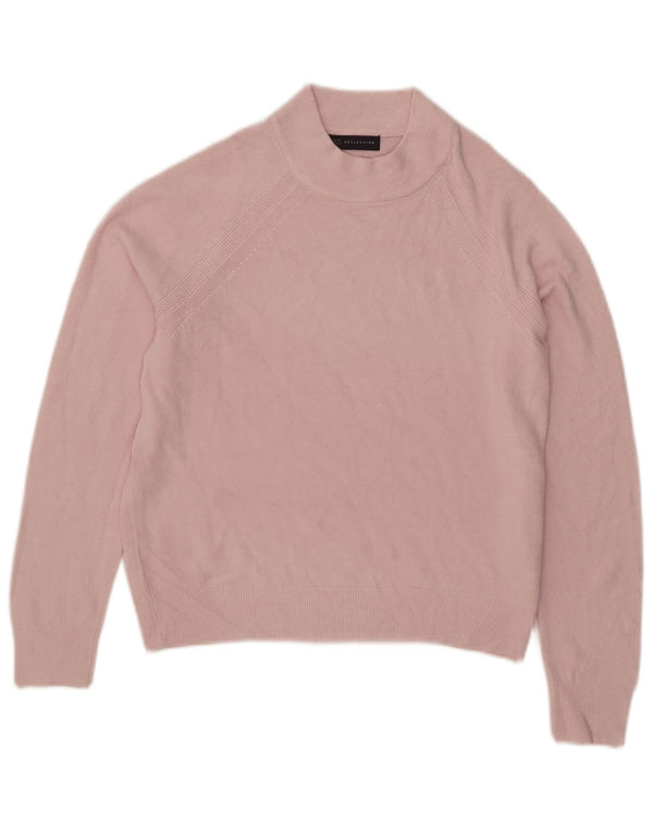 Marks & Spencer Womens Crop Turtle Neck Jumper Sweater UK 8 Small Pink