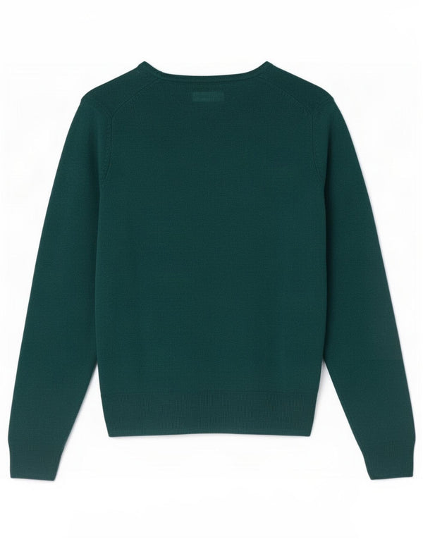 Marks & Spencer Womens V-Neck Jumper Sweater UK 16 Large Green