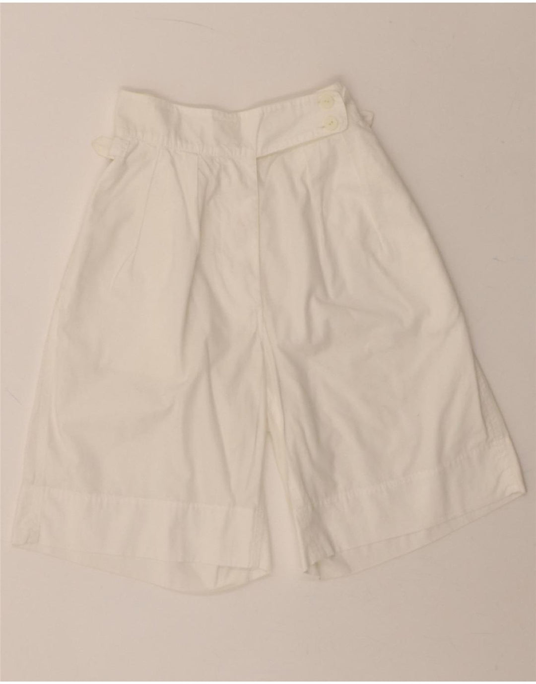 VINTAGE Womens Casual Shorts IT 40 Small W26  White Cotton Vintage Vintage and Second-Hand Vintage from Messina Hembry 