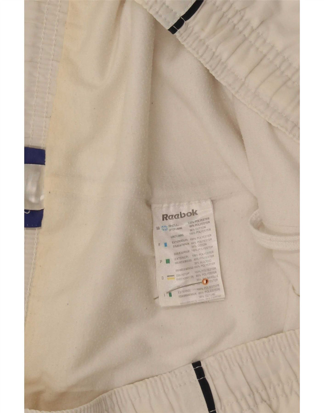 Reebok Mens Bermuda Sport Shorts Small White Polyester