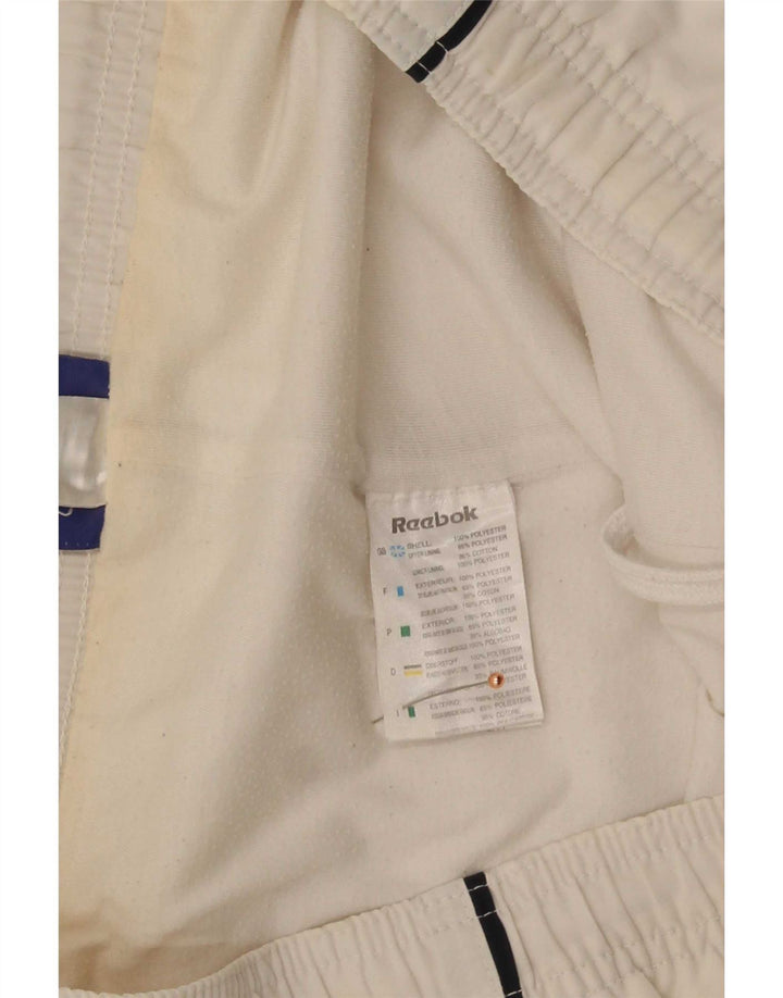 Reebok Mens Bermuda Sport Shorts Small White Polyester