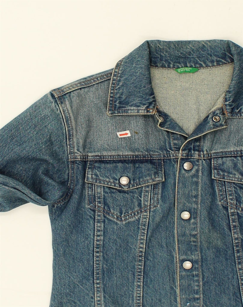 BENETTON Womens Denim Jacket UK 10 Small Blue Cotton | Vintage Benetton | Thrift | Second-Hand Benetton | Used Clothing | Messina Hembry 