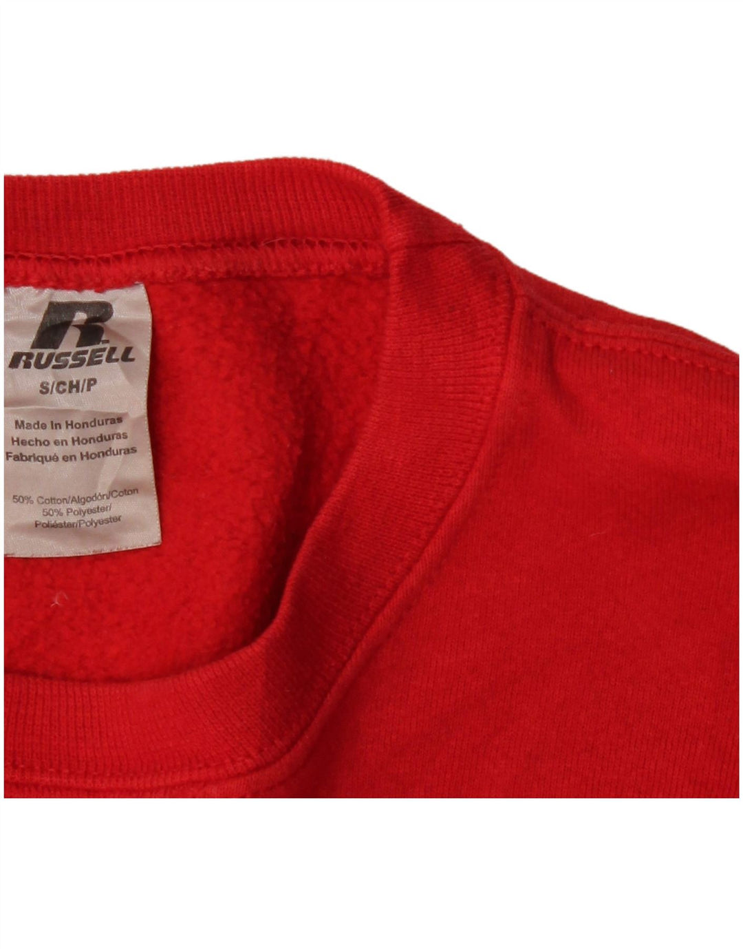 RUSSELL ATHLETIC Womens Oversized Sweatshirt Jumper UK 10 Small Red Cotton