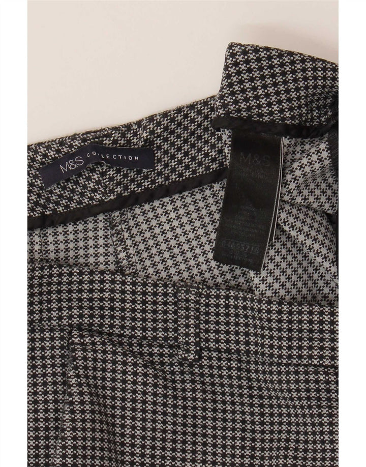 Marks & Spencer Womens Cropped Trousers UK 12 Medium W32 L25 Grey