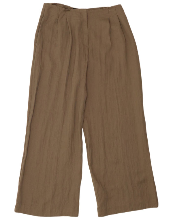 Zara Womens Pegged Casual Trousers Large W30 L30 Khaki Lyocell