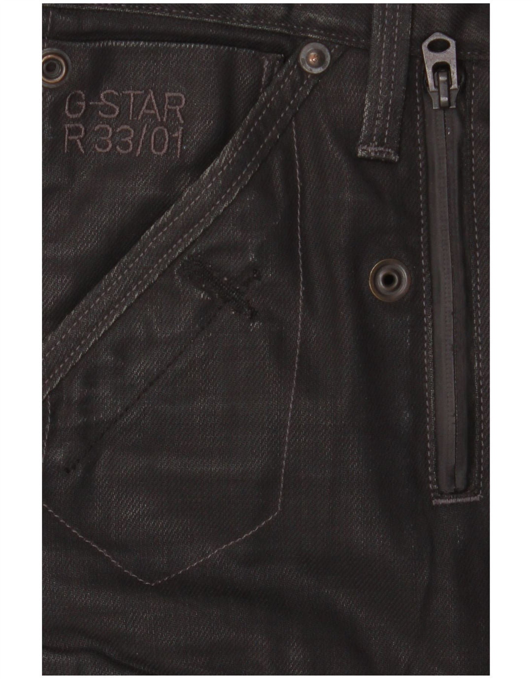 G-Star Mens Slim Cargo Trousers W33 L32 Black Cotton