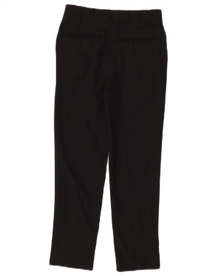 Monsoon Boys Straight Chino Trousers 8-9 Years W23 L22 Black Polyester