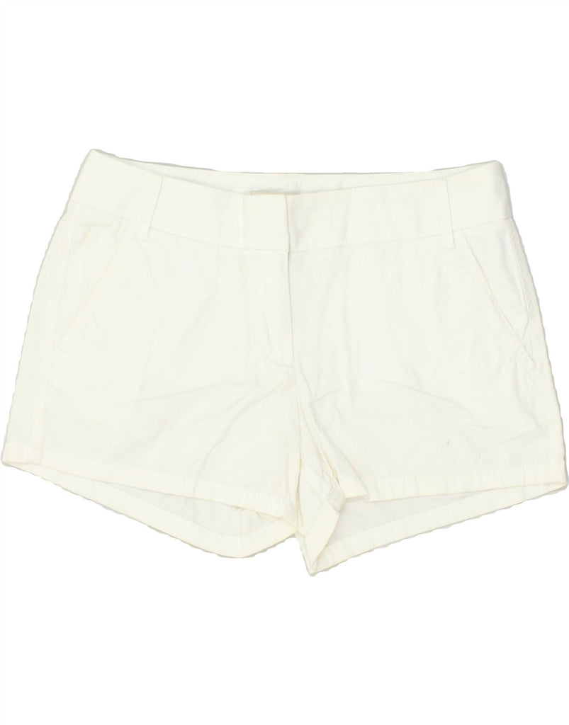 J. CREW Womens Chino Hot Pants US 4 Small W32 Off White Cotton | Vintage J. Crew | Thrift | Second-Hand J. Crew | Used Clothing | Messina Hembry 