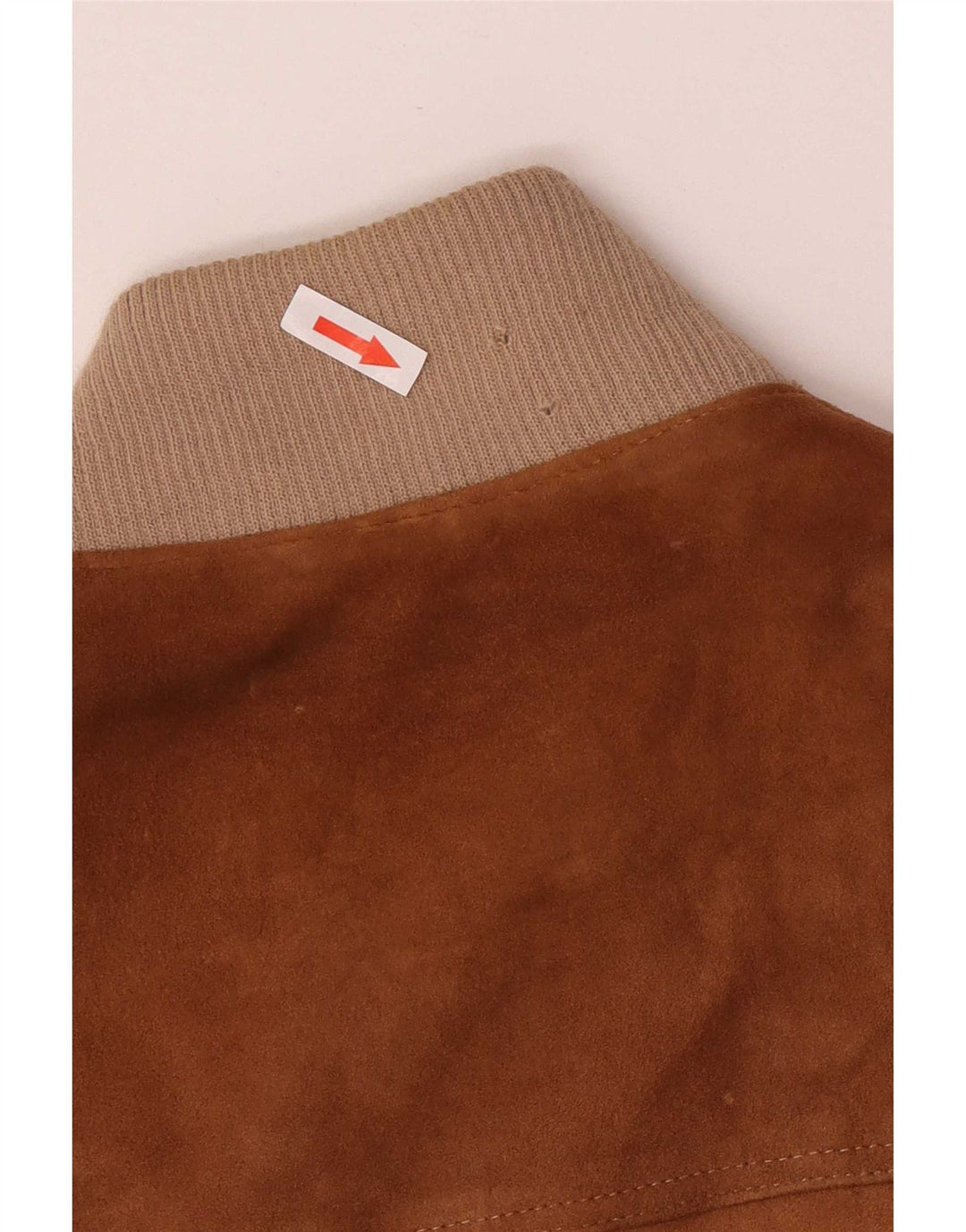 Liverpool Mens Suede Bomber Jacket UK 38 Medium Brown Colourblock Leather