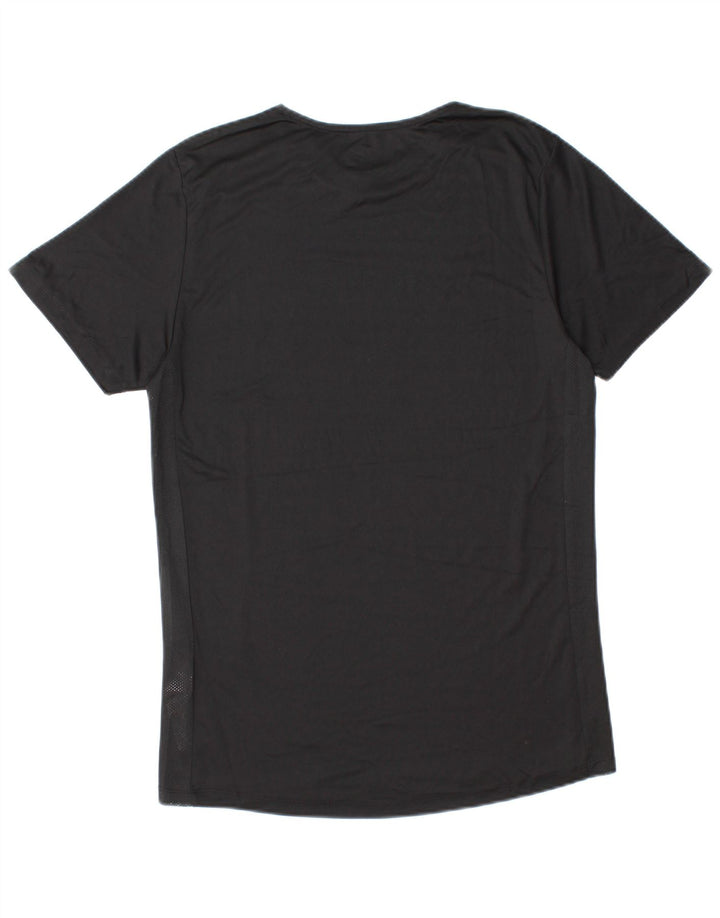 Umbro Mens T-Shirt Top Small Black Striped Polyester