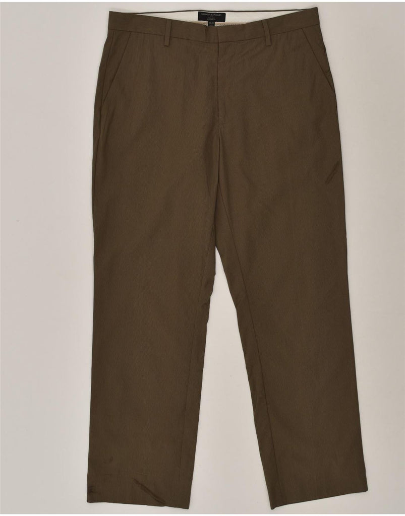 BANANA REPUBLIC Mens Straight Chino Trousers W33 L30 Khaki Cotton | Vintage Banana Republic | Thrift | Second-Hand Banana Republic | Used Clothing | Messina Hembry 