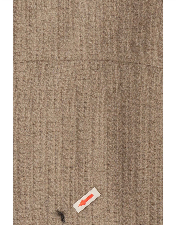 Oasis Womens Oversized Open Overcoat UK 10 Small Beige Wool