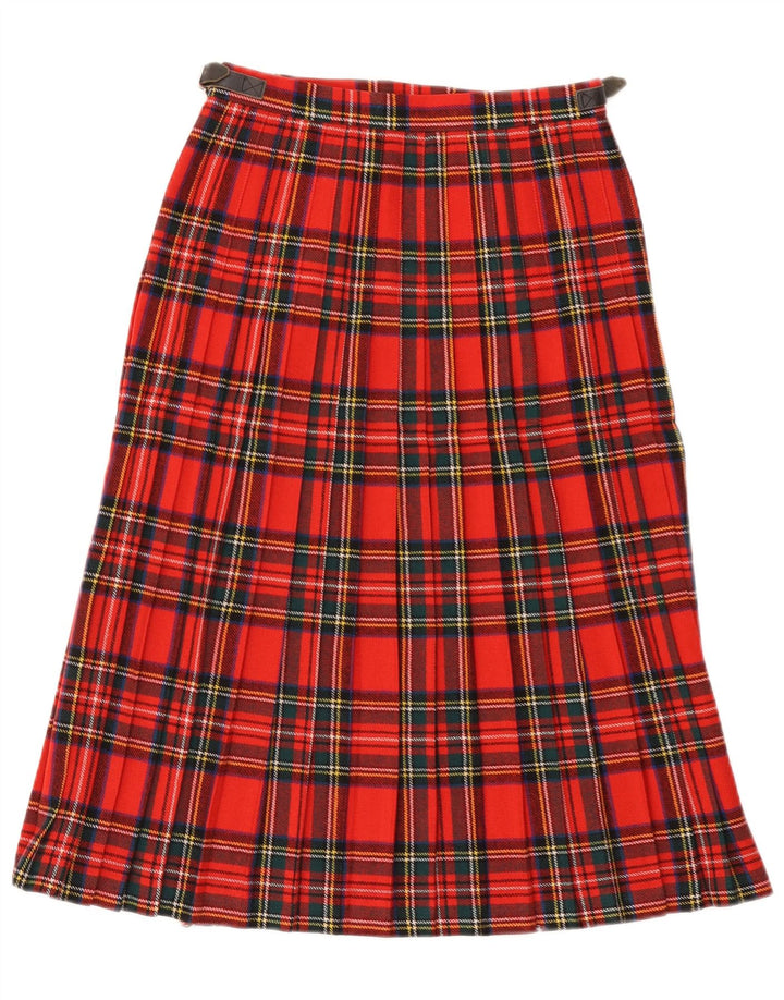 VINTAGE Womens Wrap Skirt W26 Small  Red Check