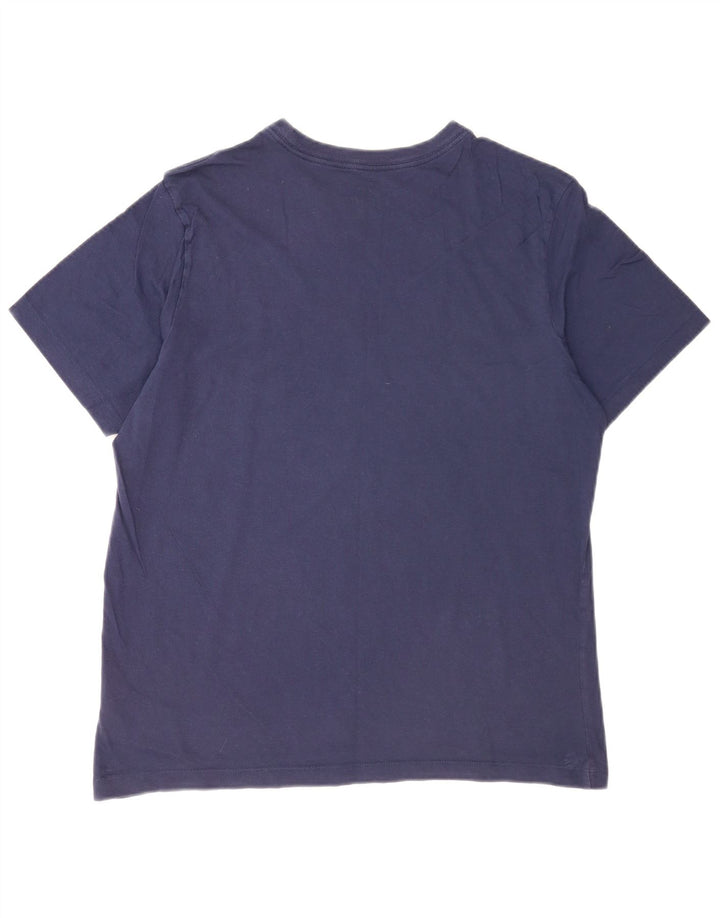 Nike Mens Graphic T-Shirt Top Medium Navy Blue Cotton