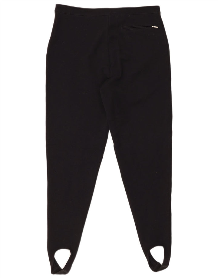 COLMAR Womens High Waist Stirrup Casual Trousers IT 48 XL W30 L29 Black