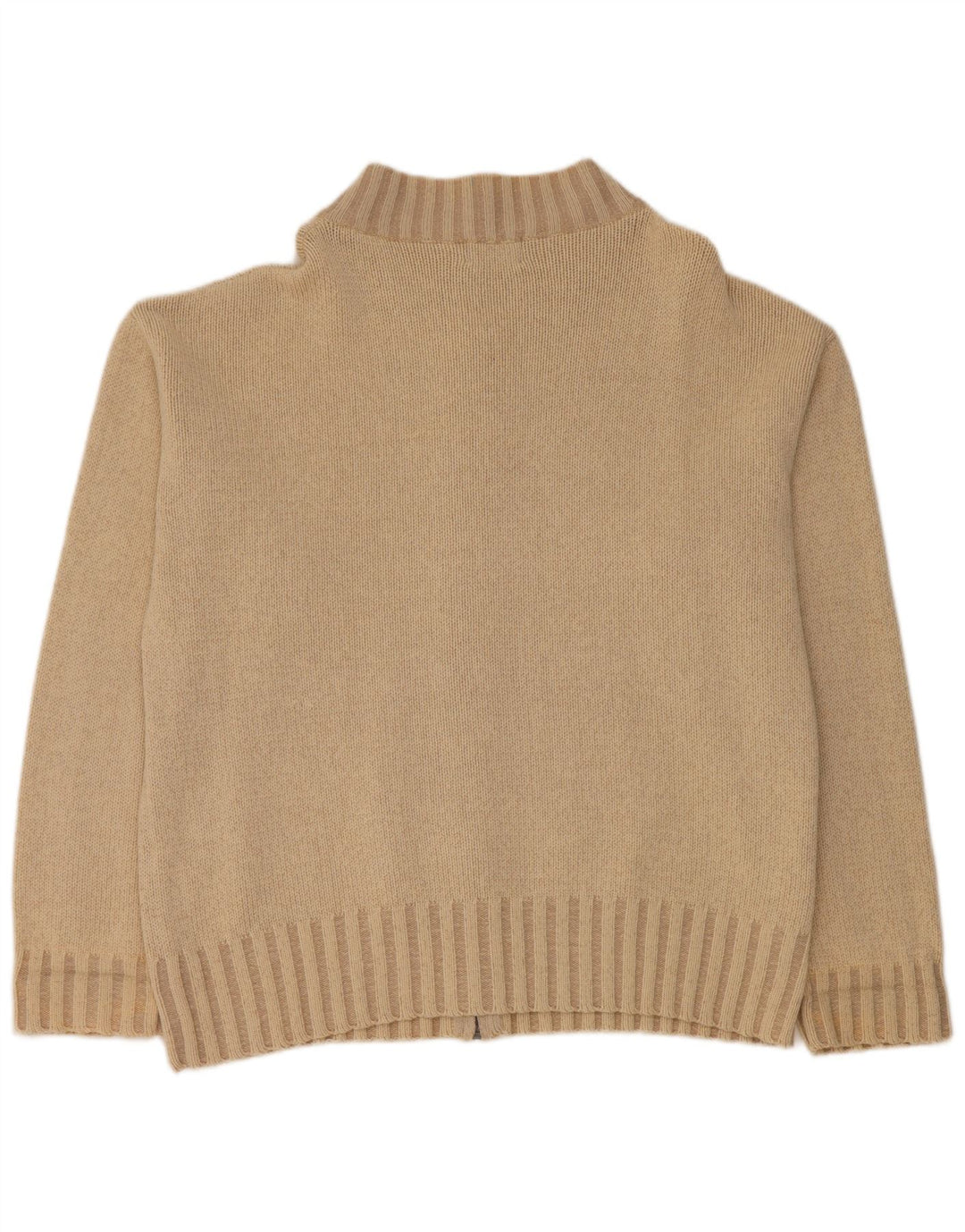 Kappa Mens Cardigan Sweater XL Beige Cotton