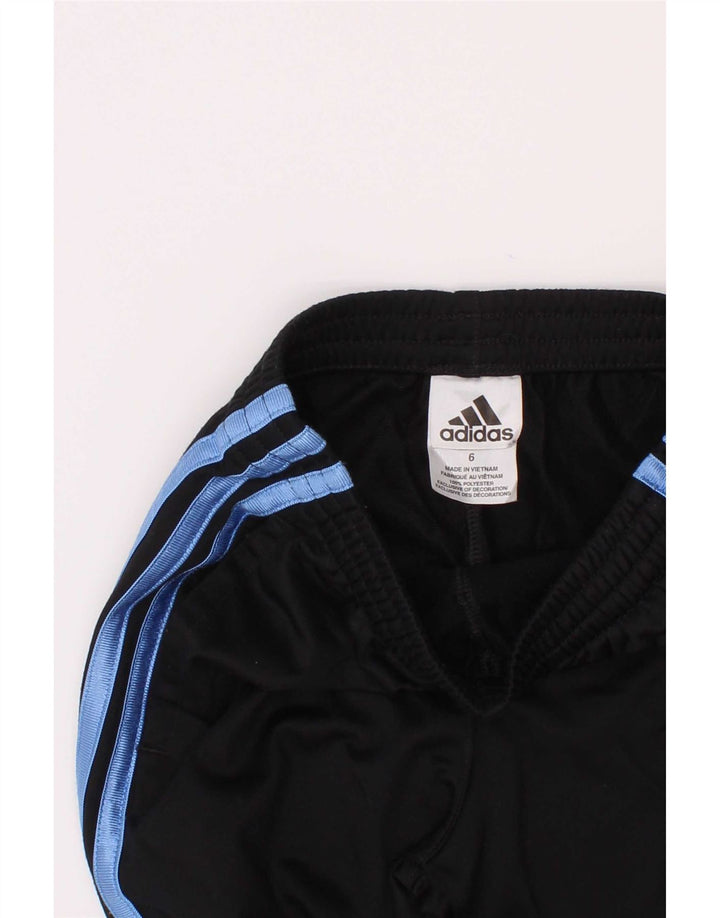 Adidas Boys Tracksuit Trousers 5-6 Years Black Polyester