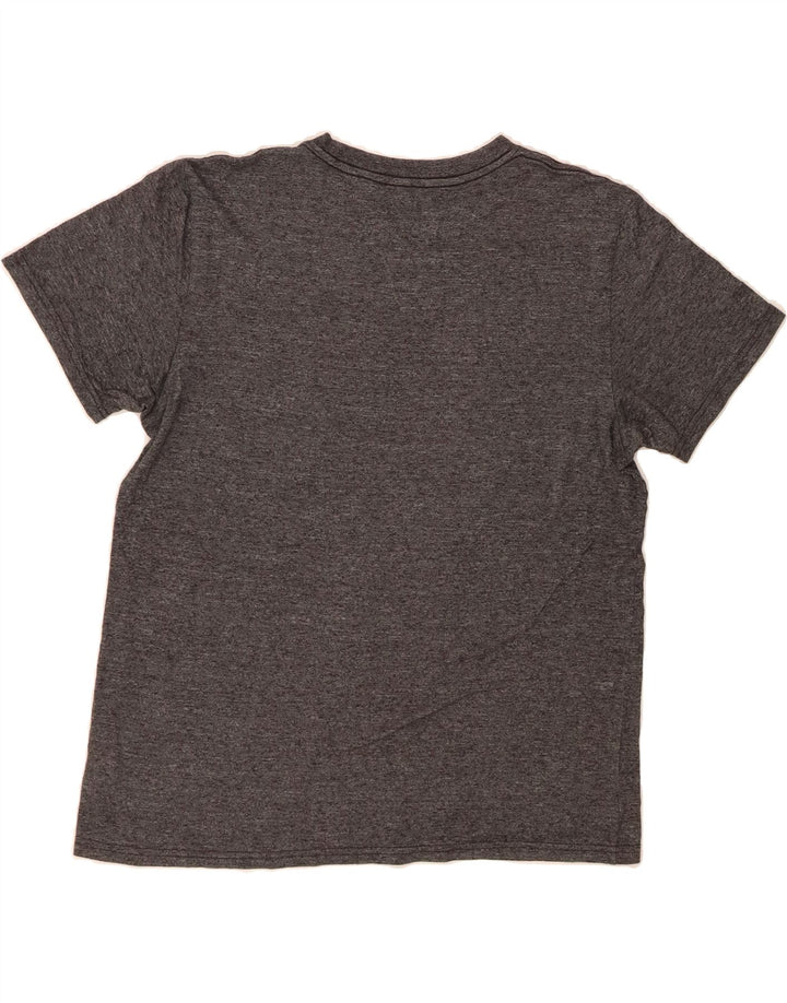 HURLEY Mens Premium Fit Graphic T-Shirt Top Large Grey Flecked Polyester Vintage Hurley and Second-Hand Hurley from Messina Hembry 