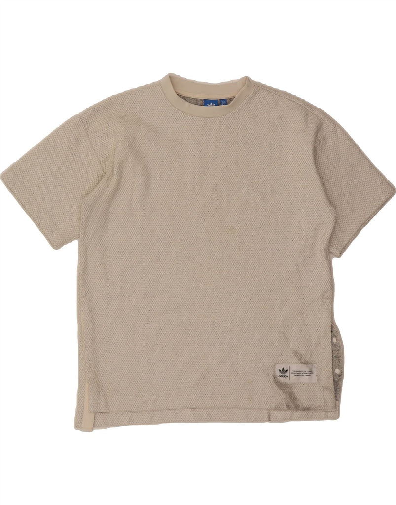 ADIDAS Mens T-Shirt Top Medium White Polyester Vintage Adidas and Second-Hand Adidas from Messina Hembry 