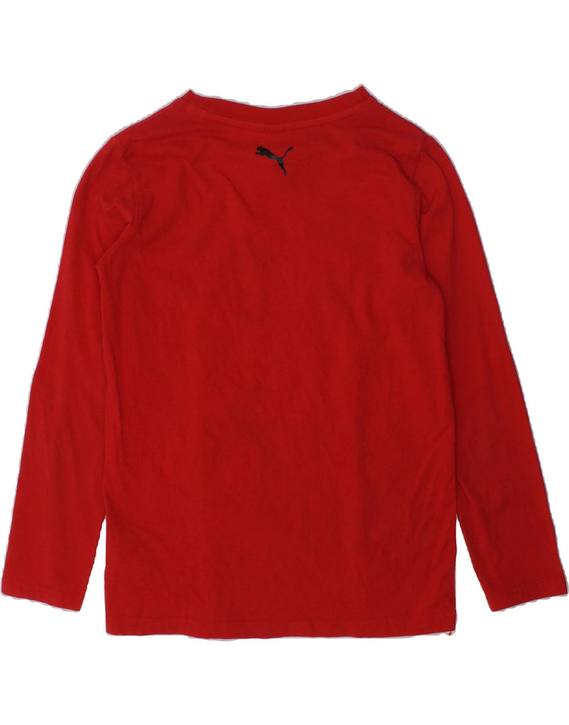 PUMA Girls Graphic Top Long Sleeve 7-8 Years Small  Red Cotton | Vintage Puma | Thrift | Second-Hand Puma | Used Clothing | Messina Hembry 