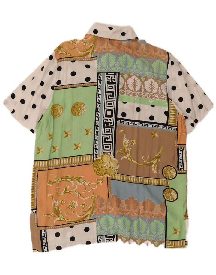 Vintage Womens Shirt Blouse EU 40 Medium Multicoloured Patchwork