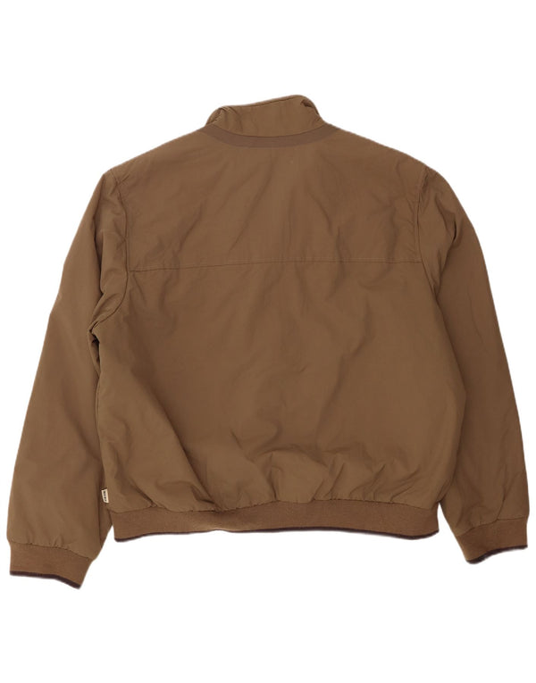 Geox Respira Mens Bomber Jacket UK 48 4XL Brown Nylon
