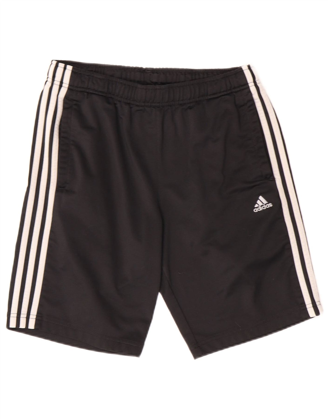 ADIDAS Boys Sport Shorts 15-16 Years Black Polyester