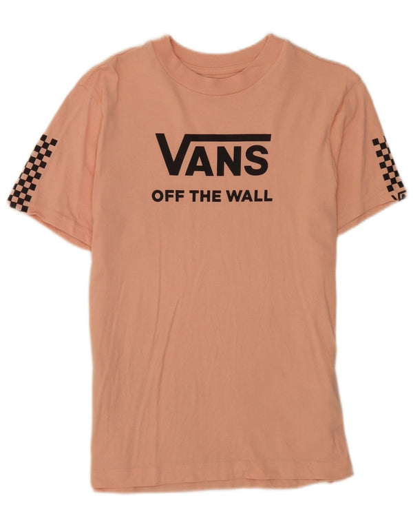 Vans Womens Graphic T-Shirt Top UK 12 Medium Pink Cotton