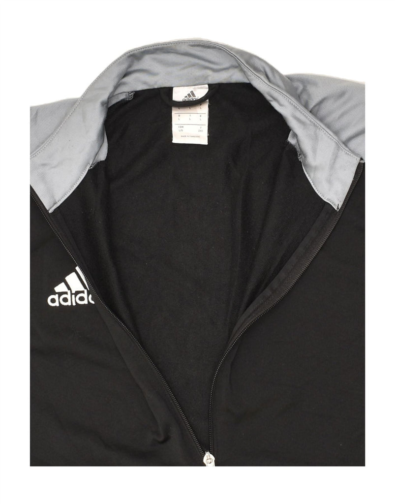 ADIDAS Mens Tracksuit Top Jacket Large Black Colourblock Polyester | Vintage Adidas | Thrift | Second-Hand Adidas | Used Clothing | Messina Hembry 