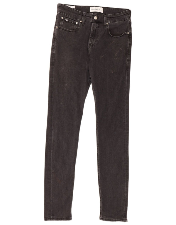 Calvin Klein Womens Skinny Jeans W30 L32 Black Cotton