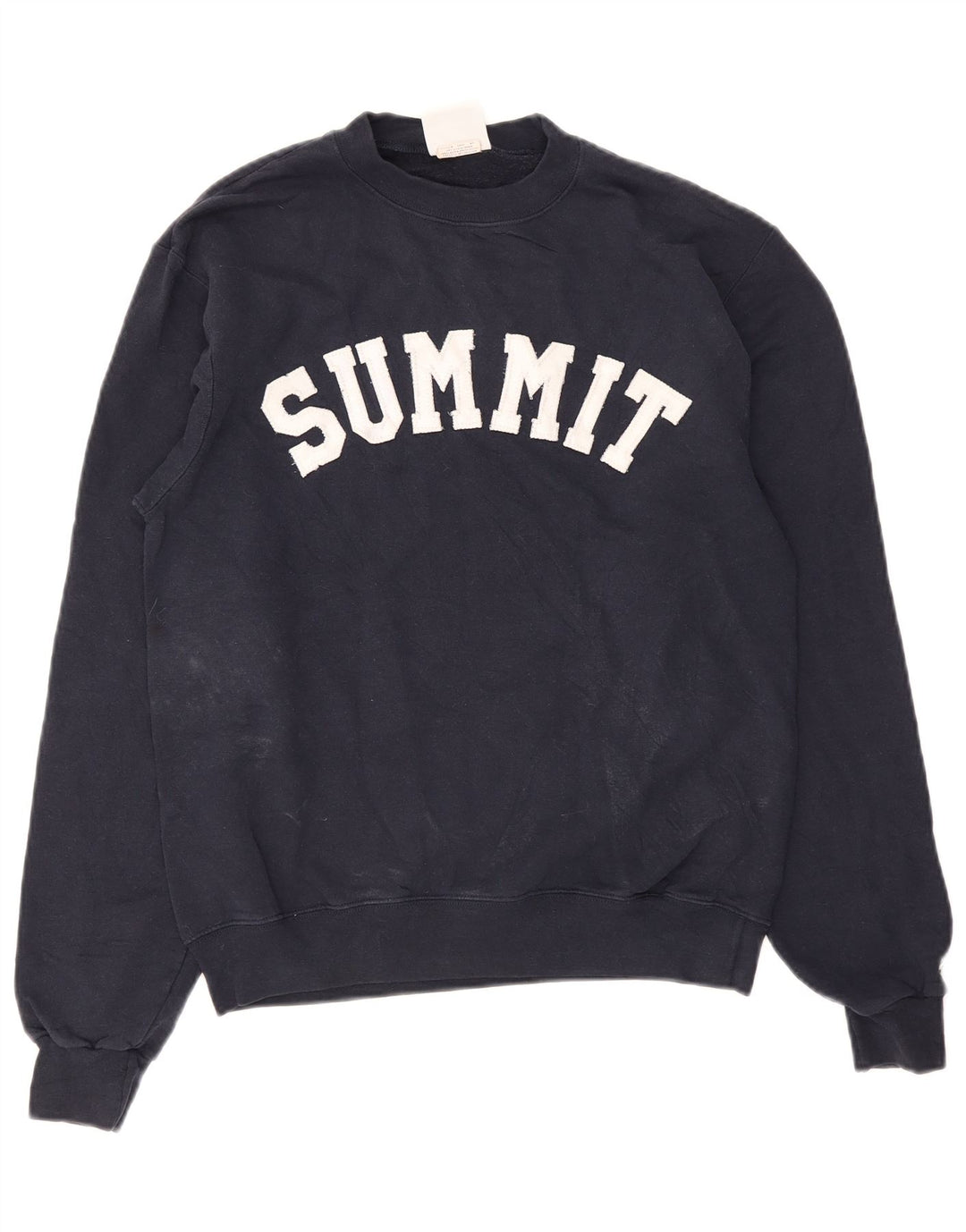 Champion Mens Summit Graphic Sweatshirt Jumper Small Navy Blue Cotton