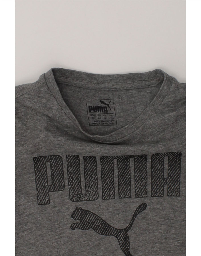 PUMA Boys Graphic T-Shirt Top 9-10 Years Grey Cotton | Vintage Puma | Thrift | Second-Hand Puma | Used Clothing | Messina Hembry 