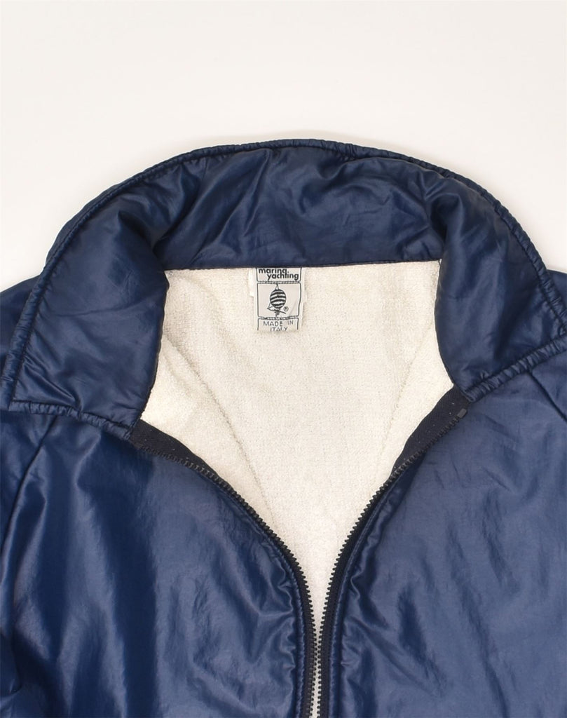 MARINA YACHTING Mens Rain Jacket UK 38 Medium Navy Blue Polyamide | Vintage Marina Yachting | Thrift | Second-Hand Marina Yachting | Used Clothing | Messina Hembry 