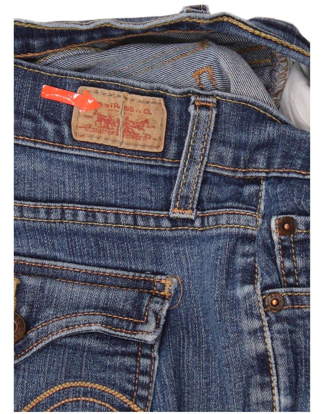 Levi's Womens 524 Super Low Skinny Jeans W36 L31 Blue