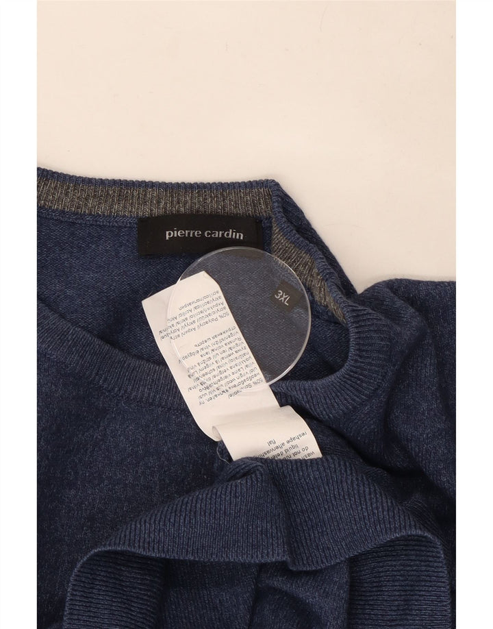 Pierre Cardin Mens Crew Neck Jumper Sweater 3XL Navy Blue Wool
