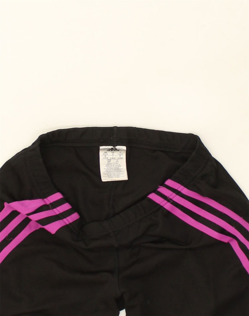 ADIDAS Womens Tracksuit Trousers UK 8-10 Small Black Polyester | Vintage Adidas | Thrift | Second-Hand Adidas | Used Clothing | Messina Hembry 