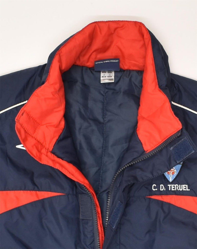 UMBRO Boys Padded Coat 11-12 Years Navy Blue Polyester | Vintage Umbro | Thrift | Second-Hand Umbro | Used Clothing | Messina Hembry 