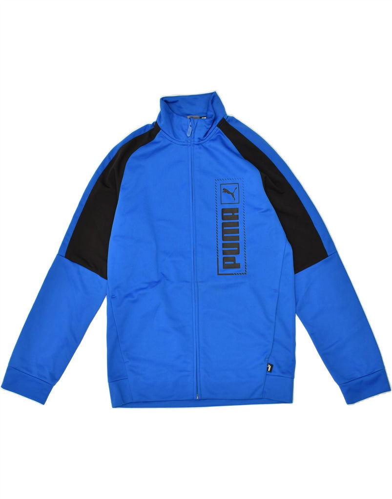 PUMA Boys Graphic Tracksuit Top Jacket 13-14 Years Blue | Vintage Puma | Thrift | Second-Hand Puma | Used Clothing | Messina Hembry 