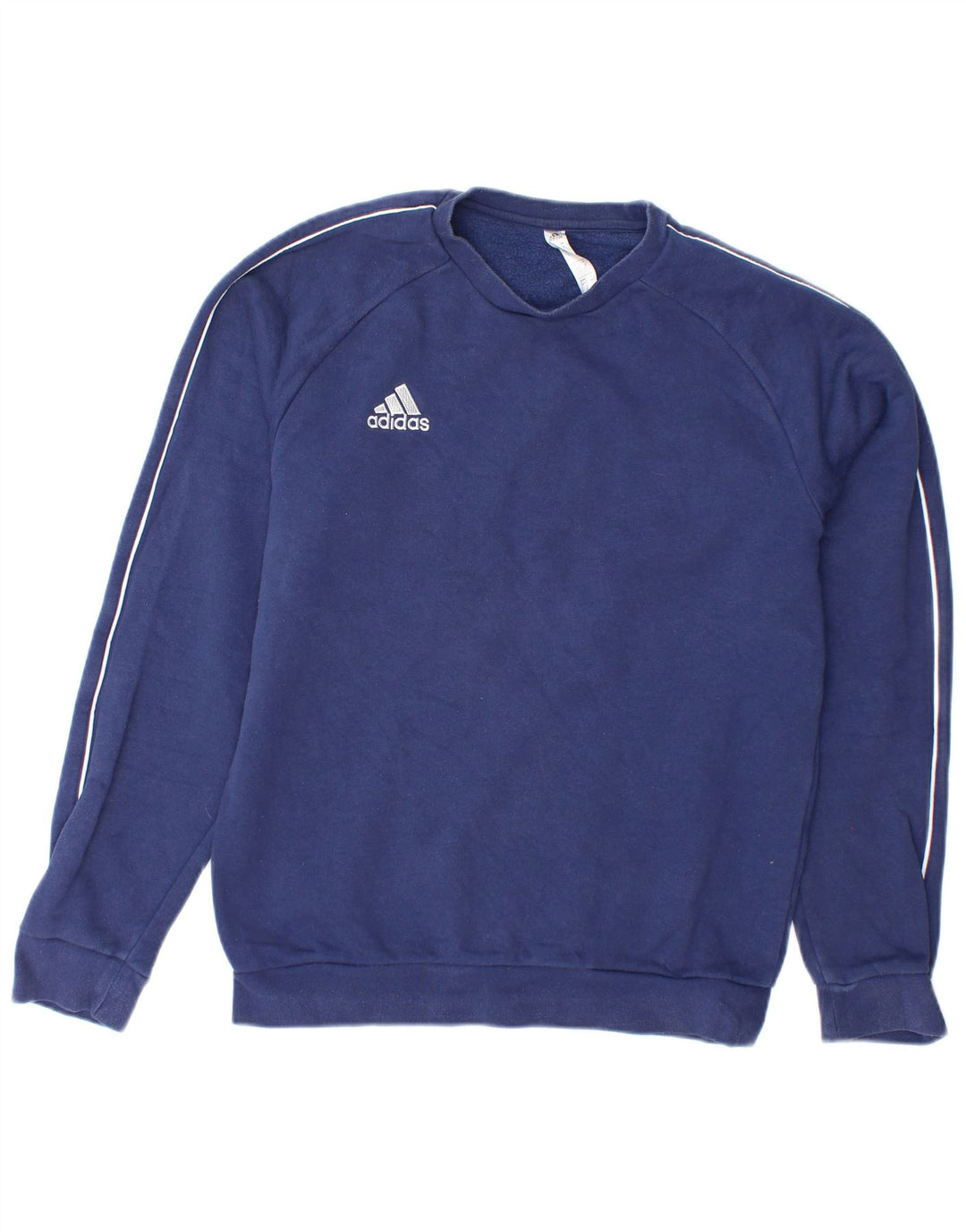 ADIDAS Mens Sweatshirt Jumper Small Navy Blue Cotton