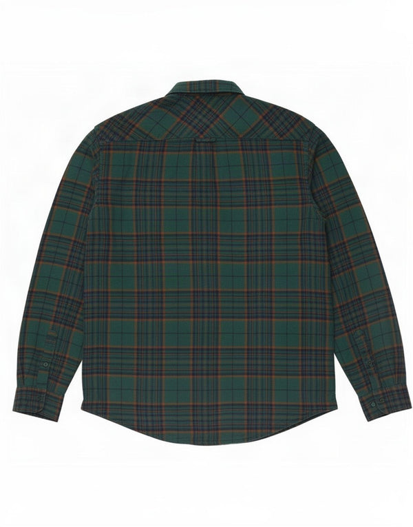 James Pringle Mens Lumberjack Flannel Shirt Medium Green Check Cotton