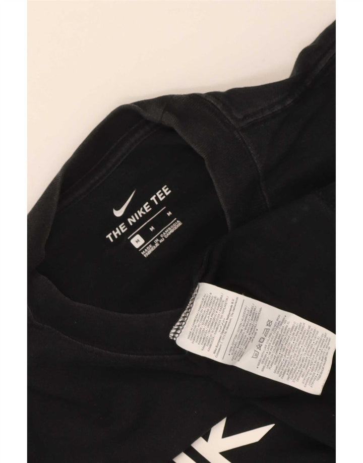 Nike Mens Graphic T-Shirt Top Medium Black Cotton