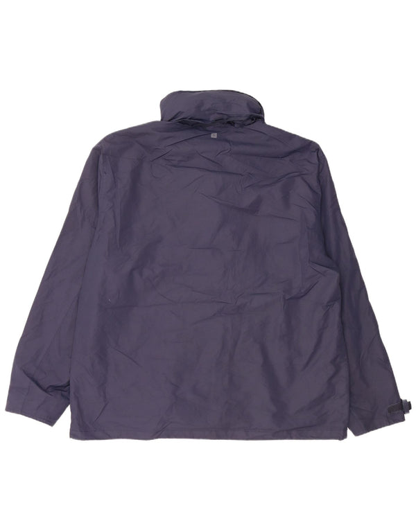 Mountain Warehouse Mens Hooded Windbreaker Jacket UK 42 XL Navy Blue