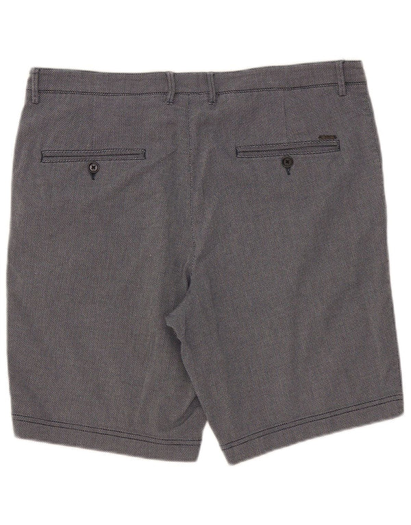 Hugo Boss Mens Chino Shorts W34 Large Navy Blue Cotton