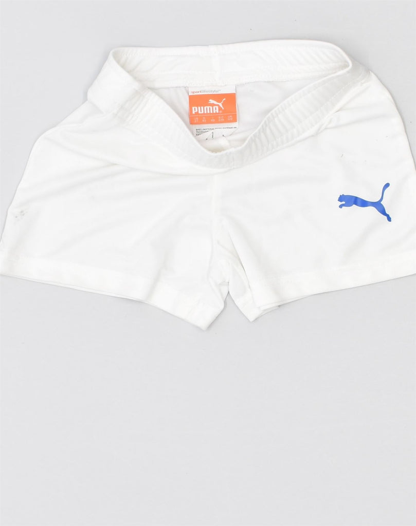 PUMA Baby Boys Sport Shorts 18-24 Months White Polyester | Vintage Puma | Thrift | Second-Hand Puma | Used Clothing | Messina Hembry 