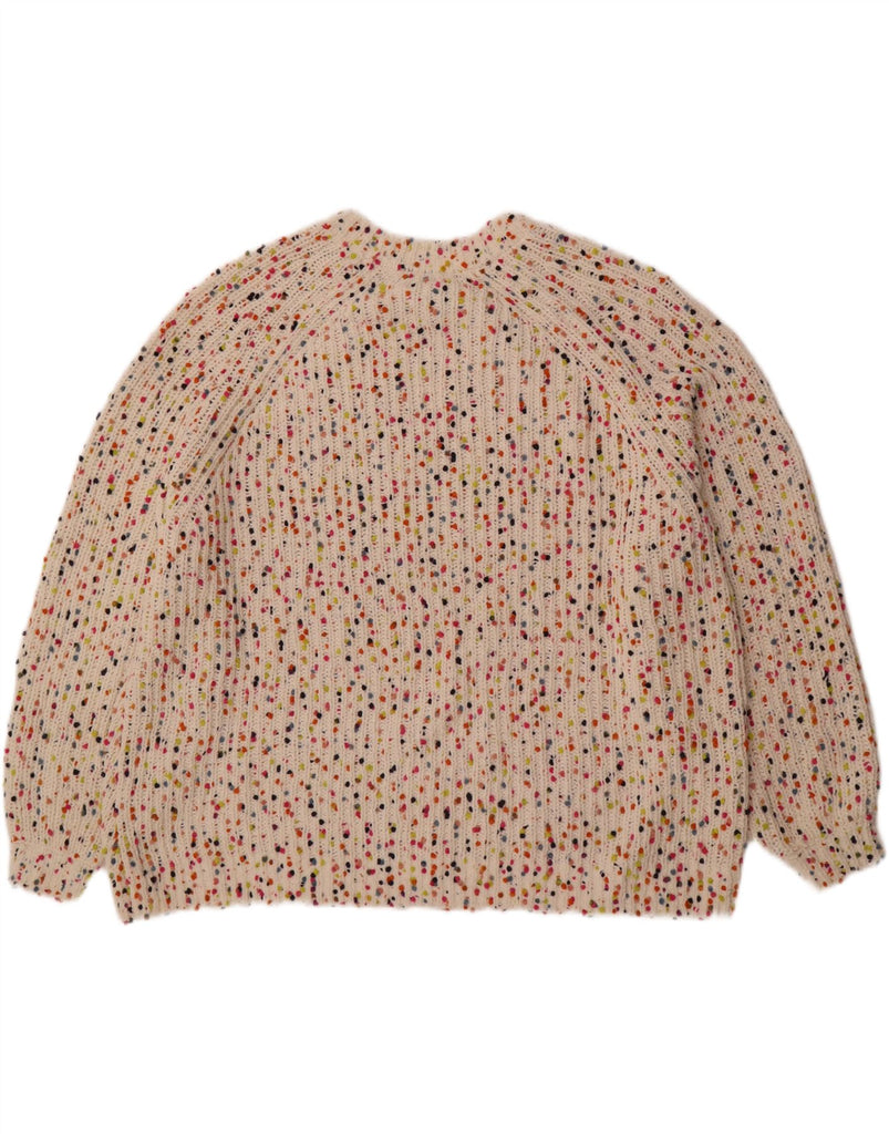 MARKS & SPENCER Womens Crew Neck Jumper Sweater UK 18 XL Beige Flecked Vintage Marks & Spencer and Second-Hand Marks & Spencer from Messina Hembry 